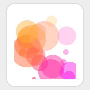 Colorful Circle Abstract Background Design Sticker